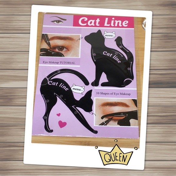 2 Cat Line Eye Stencils - Picture 2 of 4
